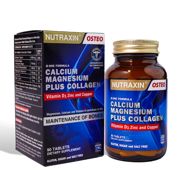 Nutraxin B-One Formula Tablets with Calcium, magnesium, Collagen, Zinc, Vitamin D3 & Copper