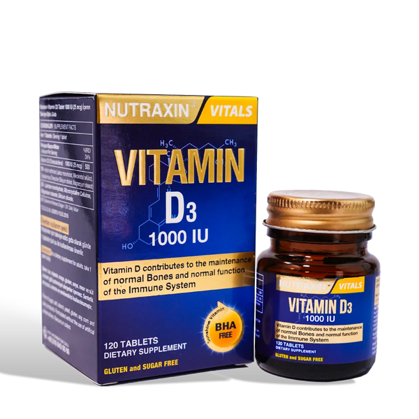 Nutraxin Vitamin D3 1000 IU Tablets 120s