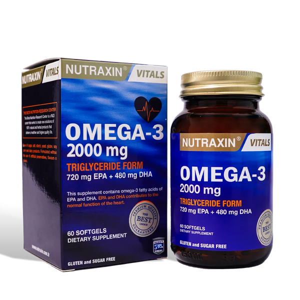 Nutraxin Omega 3 Fish Oil 2000 mg Softgel Capsules 60s